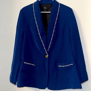 G by Giuliana Black Label Royal Blue Blazer Size 1X NWOT
